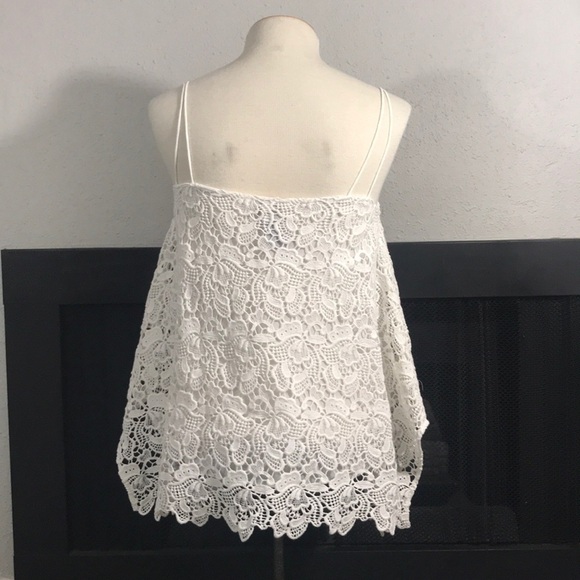 Chico’s Black Label White Lace Spaghetti Strap Top - Picture 3 of 10